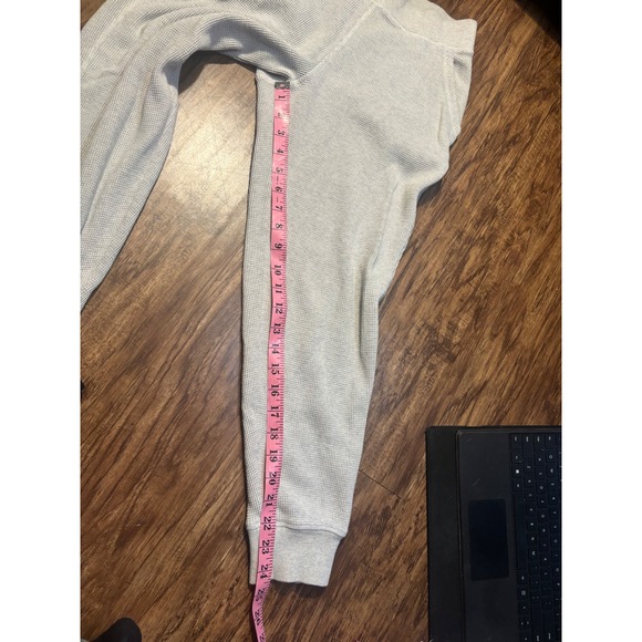 Pact Organic Cotton Waffle Knit Joggers Gray Thermal Lounge Pants Size M unisex - Picture 4 of 10